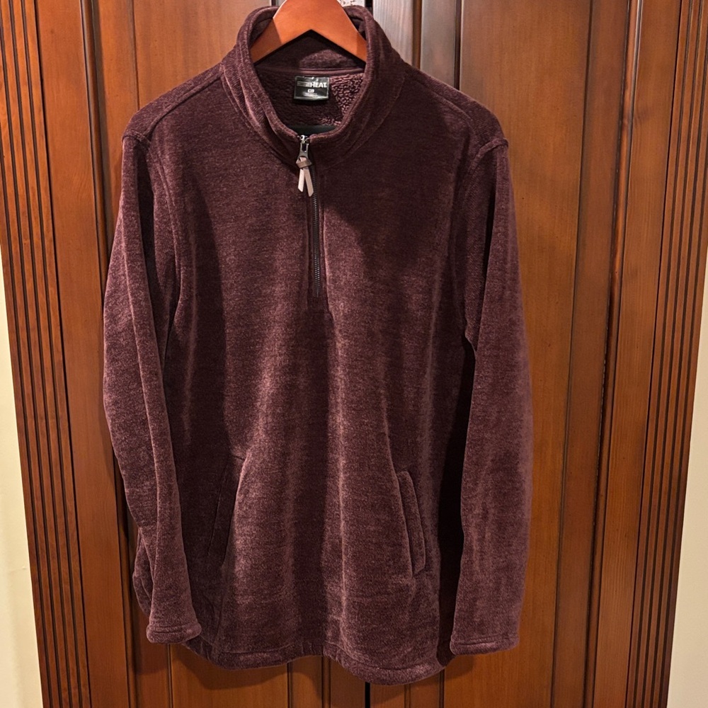 Women’s Burgundy Half-Zip Sweater